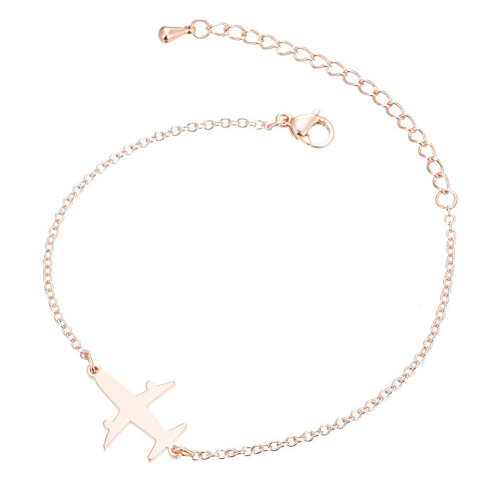 Bracelets en acier inoxydable en forme d'avion en forme d'étoile et de cœur, 1 pièce