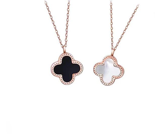 Simple Style Flower Shell Stainless Steel Plating Gold Plated Pendant Necklace