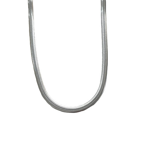 Simple Style Solid Color Stainless Steel Polishing Necklace