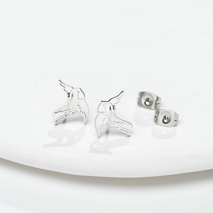 Fashion Bird Stainless Steel Ear Studs Plating No Inlaid Stainless Steel  Earrings