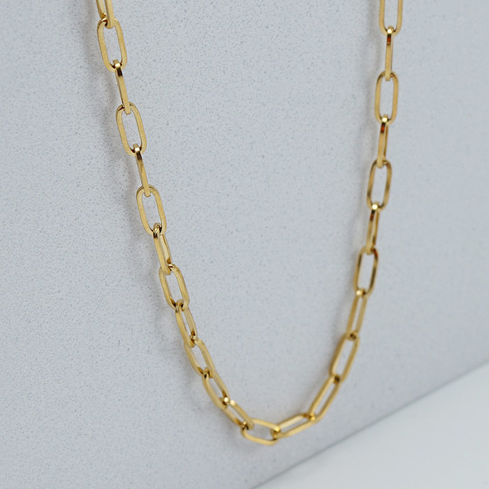 Fashion Geometric Stainless Steel  Necklace Gold Plated Stainless Steel  Necklaces