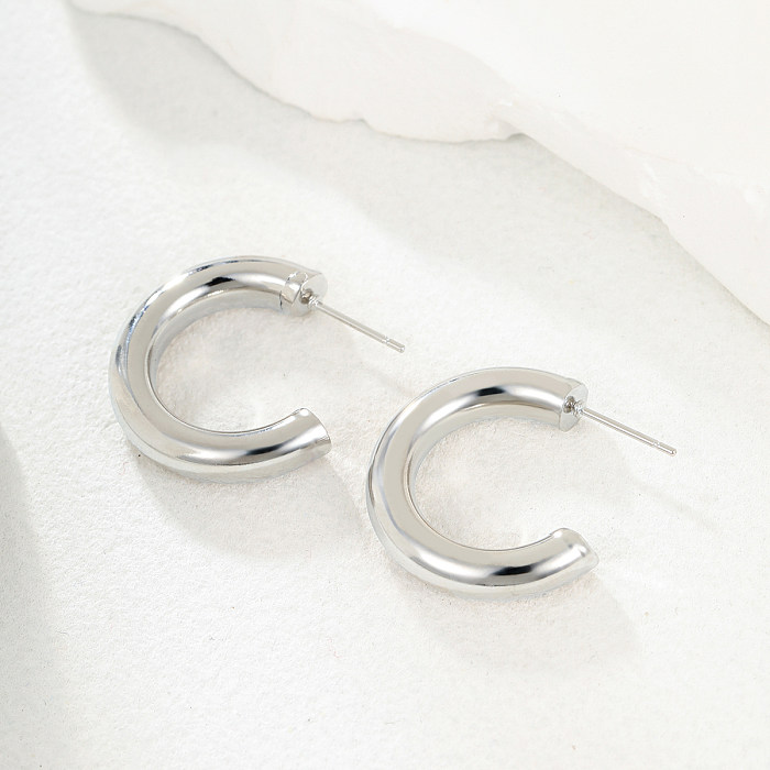 Fashion Leaf Stainless Steel  Plating Ear Studs 1 Pair