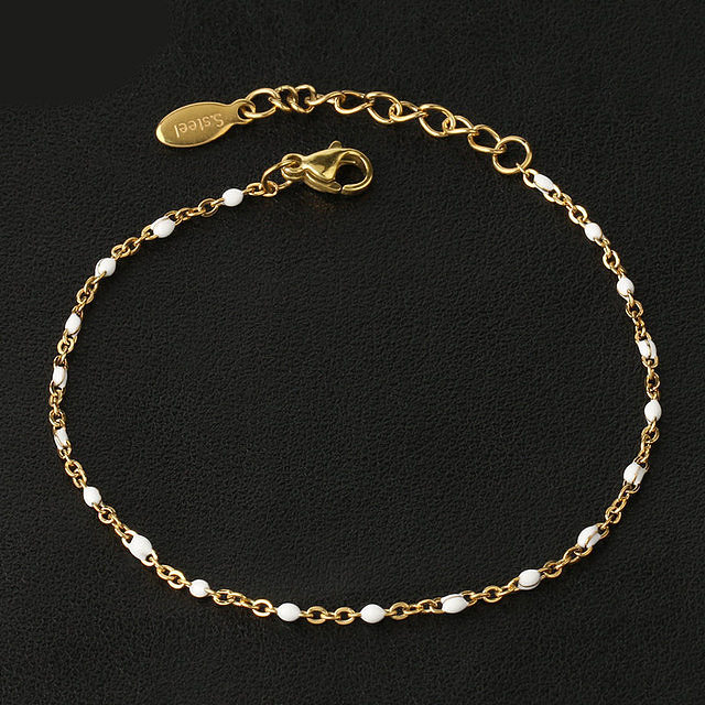 Bracelets de placage en acier titane géométrique de style simple