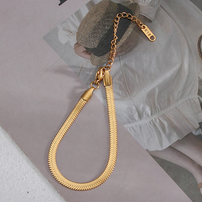 Geometrische Edelstahl-Armbänder für Damen, gestreift, Seil, Metall, ohne eingelegte Kupferarmbänder