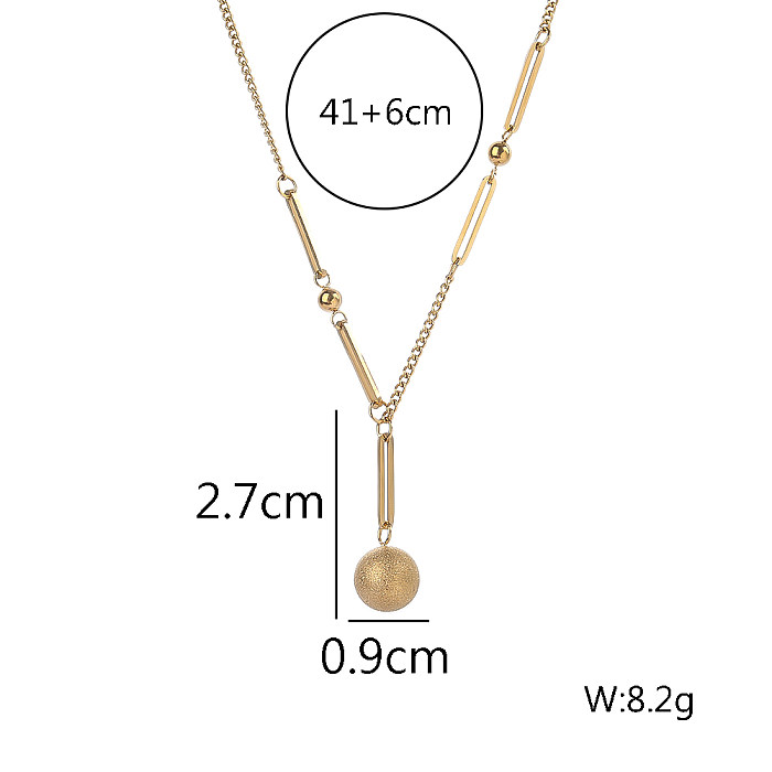Novelty Streetwear Ice Cream Balloon Lion Stainless Steel  Stainless Steel Plating Hollow Out 18K Gold Plated Necklace