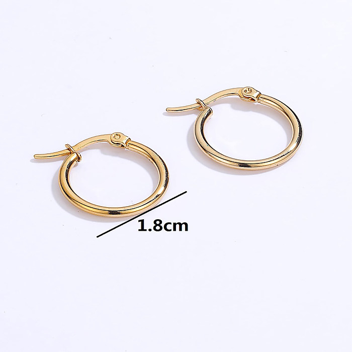 Fashion Retro Simple Geometric Plating 18K Gold Stainless Steel  Earring