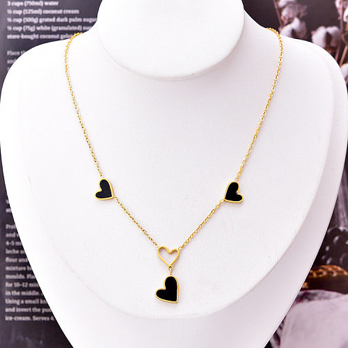 Fashion Heart Shape Stainless Steel Plating Pendant Necklace
