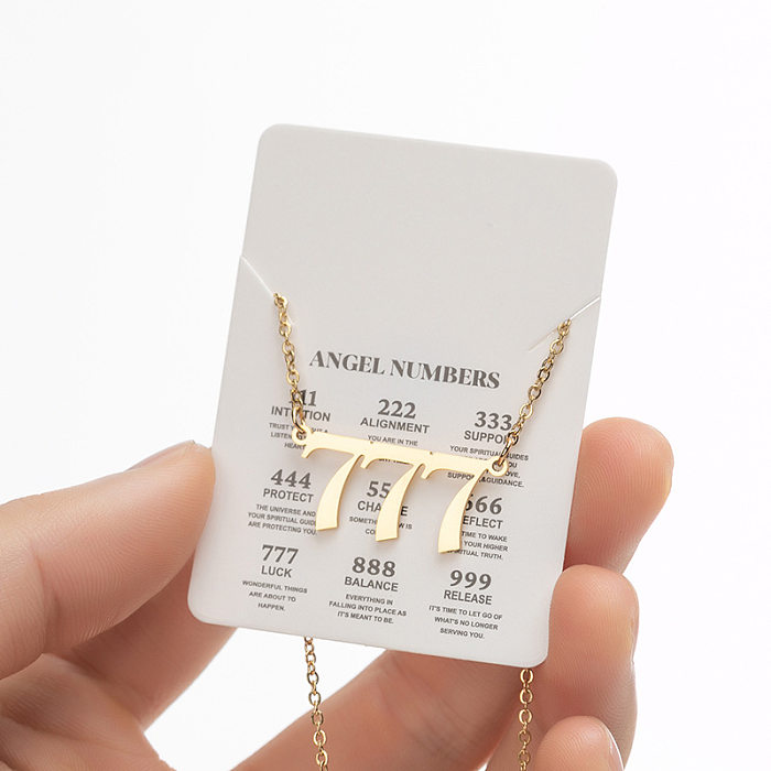 Retro Letter Stainless Steel  Plating Pendant Necklace 1 Piece