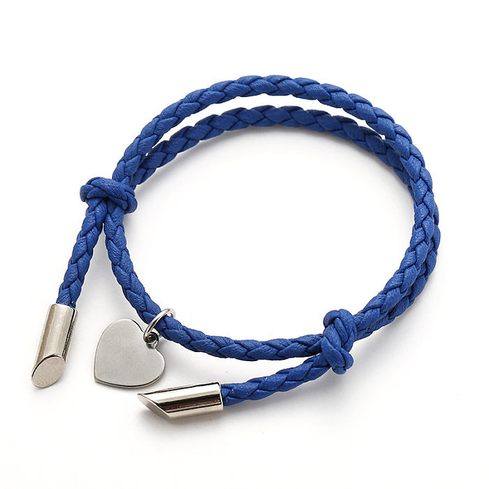 Bijoux pendentif cœur Simple, corde à main réglable, vente en gros