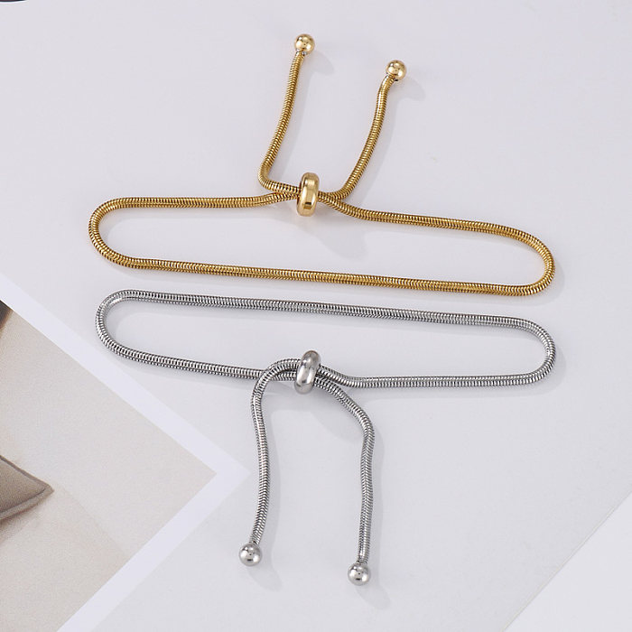 Fashion Solid Color Stainless Steel Plating Bracelets 1 Piece