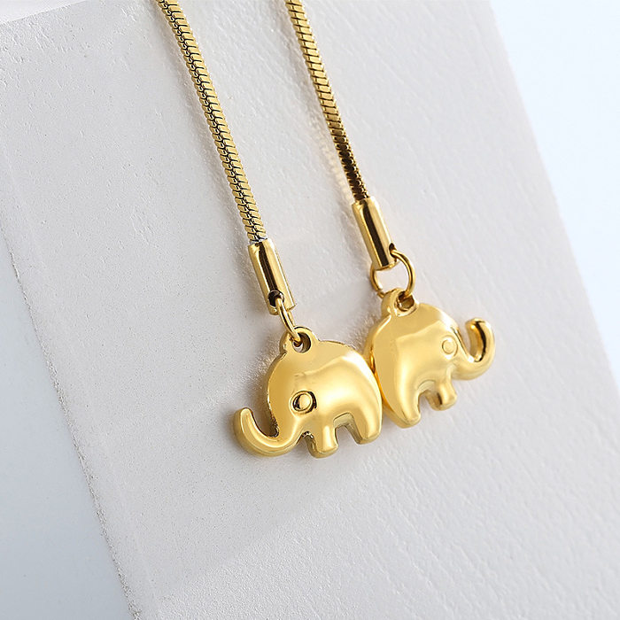 Fashion Elephant Stainless Steel Necklace 1 Piece