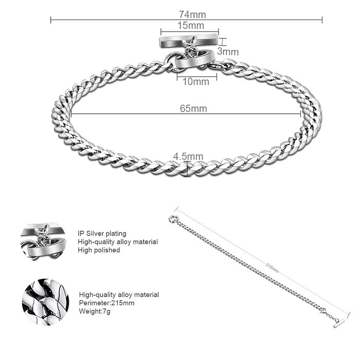 Bracelets en acier inoxydable de couleur unie à la mode Bracelets en acier inoxydable
