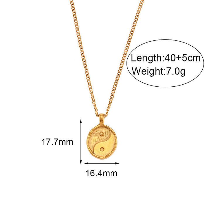 Fashion Moon Stainless Steel  Plating Pendant Necklace 1 Piece