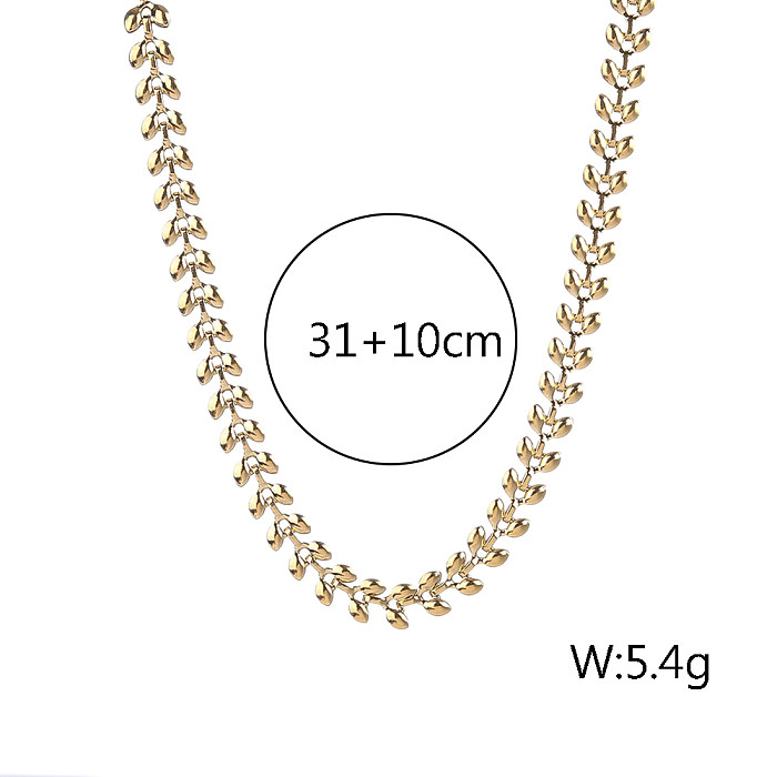 Lady Geometric Stainless Steel  Stainless Steel Plating Hollow Out 18K Gold Plated Necklace