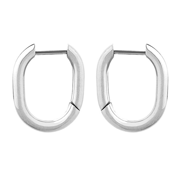 Modische U-förmige Edelstahl-Ohrringe mit Überzug aus Edelstahl