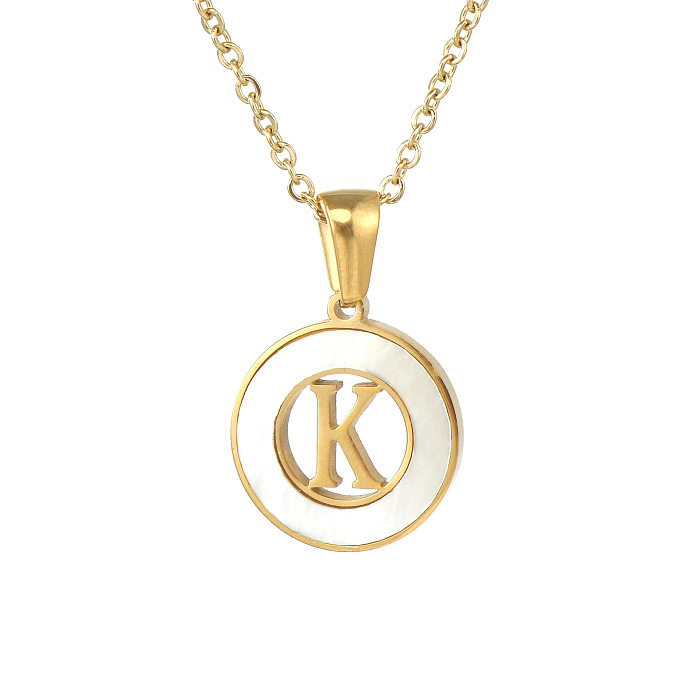 Fashion Letter Stainless Steel  Pendant Necklace 1 Piece