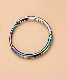 Simple Style Round Stainless Steel  Plating Hoop Earrings 1 Piece