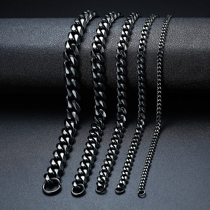 Bracelets en acier au titane géométrique de base Bracelets en acier inoxydable plaqués