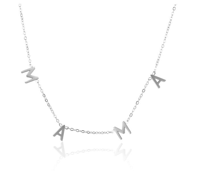 Fashion Letter Stainless Steel  Plating Necklace 1 Piece