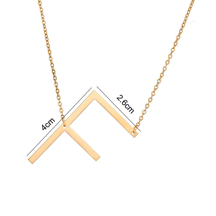 Simple Style Letter Stainless Steel  Stainless Steel Plating Necklace