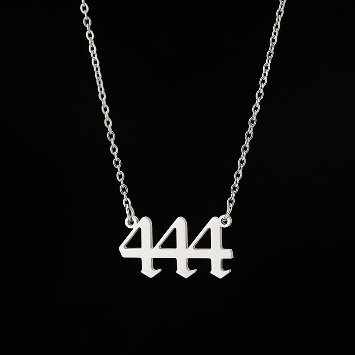 Hip-Hop Number Stainless Steel  Necklace Plating Stainless Steel  Necklaces