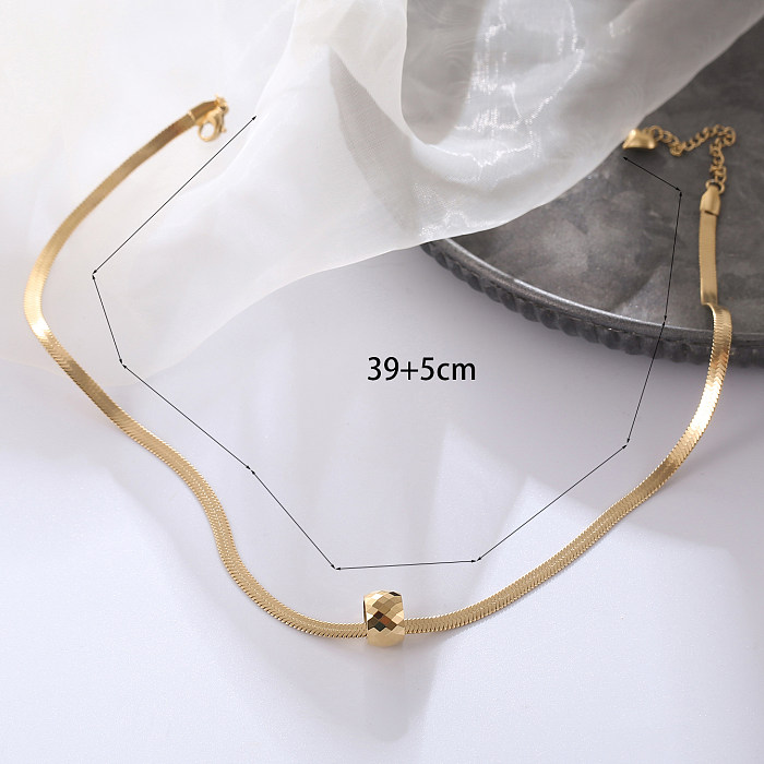 Fashion Argyle Stainless Steel  Necklace Plating Stainless Steel  Necklaces 1 Piece