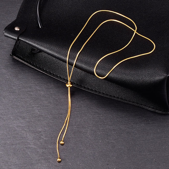 Großhandel Schmuck Bogen Knoten Seil verstellbare Edelstahl Halskette Schmuck