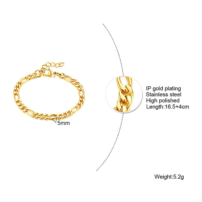 Pulseiras banhadas a ouro 18K de aço inoxidável da árvore retrô de Streetwear a granel