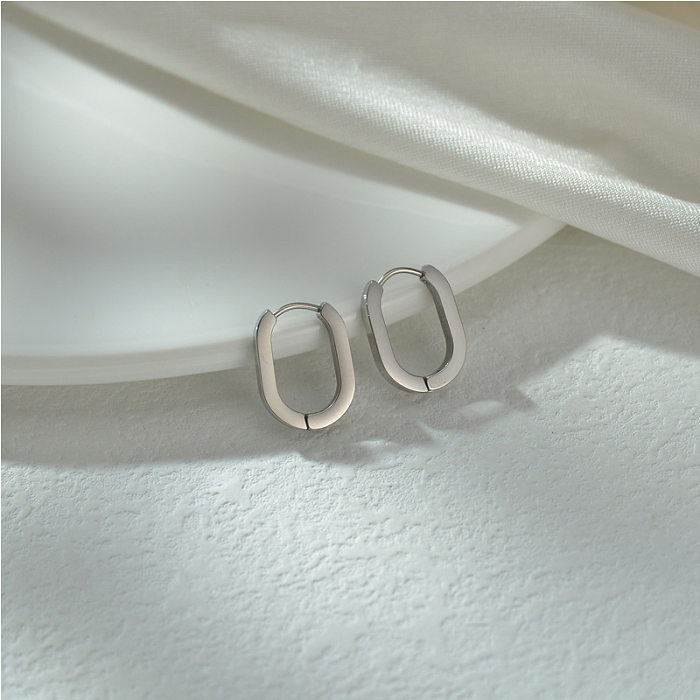 Han Dongdaemun Dignified Hollow Oval Earrings Female Cross-Border Ear Ring Niche Design Stylish Ear Pin Ear Rings Tide
