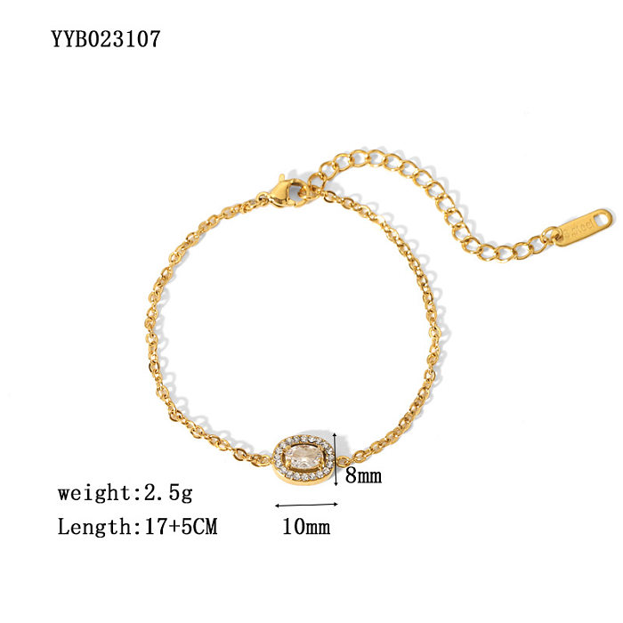 Bracelets plaqués or 18 carats avec incrustation de strass en acier inoxydable papillon de style moderne