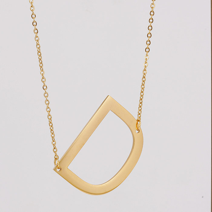 Simple Style Letter Stainless Steel  Necklace Plating Stainless Steel  Necklaces