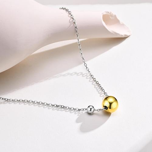 Casual Simple Style Classic Style Solid Color Stainless Steel  Necklace In Bulk