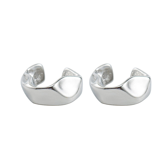 Punk Geometric Stainless Steel Plating Ear Clips 1 Pair