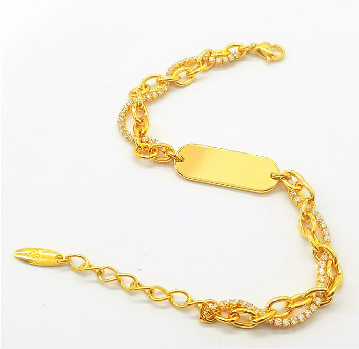 Bracelets plaqués or en acier titane en plastique avec nœud de style simple