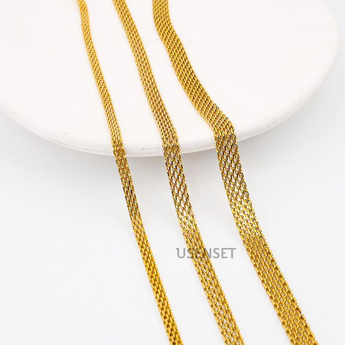 Modische Halskette mit geometrischer Edelstahlbeschichtung
