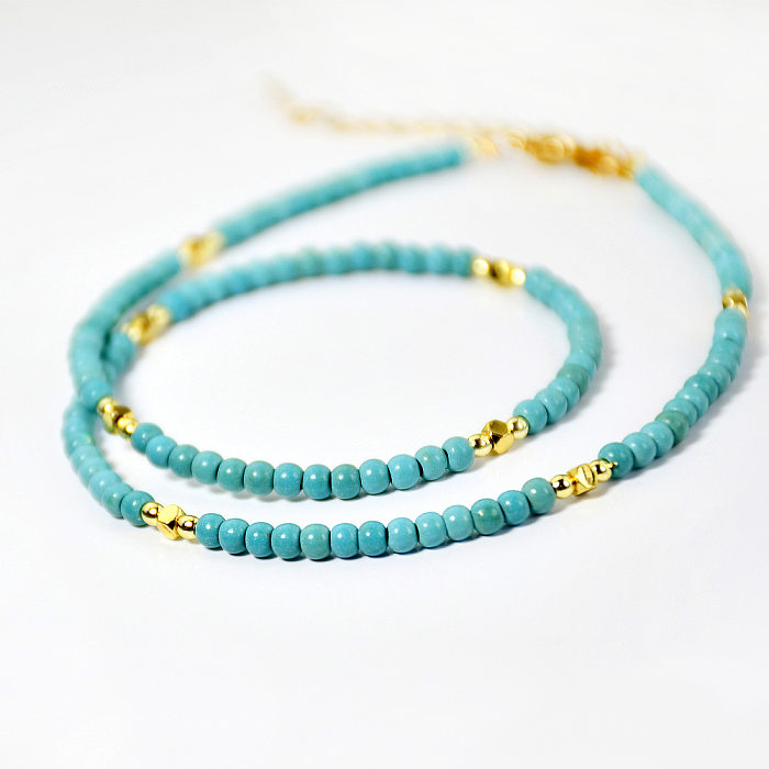 Simple Style Commute Round Beaded Beaded Necklace
