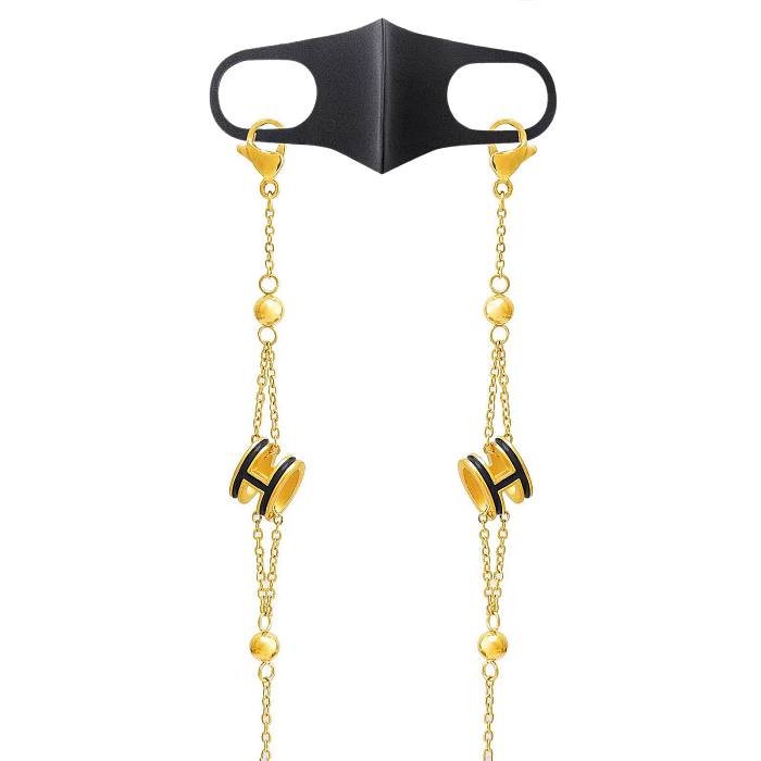Modische Halskette in Herzform aus Edelstahl mit Überzug aus Edelstahl, 1 Stück