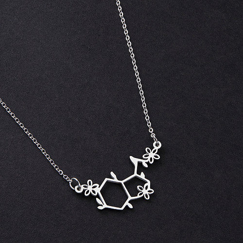 Simple Style Geometric Stainless Steel  Hollow Out Necklace 1 Piece