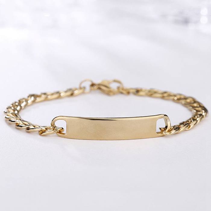 Fashion Simple Personalized Bendable Thick Chain Stainless Steel Bracelet