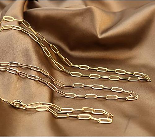 Collier géométrique en acier inoxydable, chaîne de Style Simple, colliers en acier inoxydable