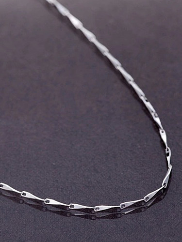 Casual Hip-Hop French Style Solid Color Stainless Steel  Steel Chain Necklace