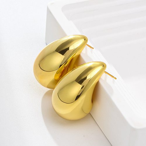 1 Pair Simple Style Solid Color Stainless Steel  Ear Studs