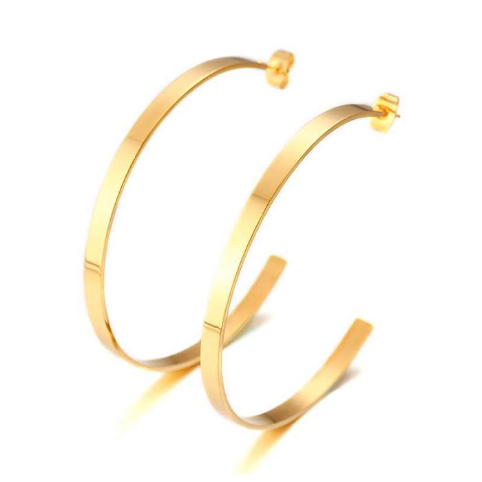 ترصيع الأذن من الفولاذ المقاوم للصدأ على شكل حرف C مبالغ فيه، زوج واحد