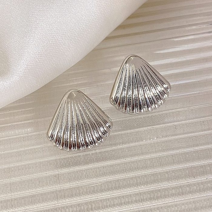 1 Pair Classic Style Solid Color Plating Stainless Steel Earrings