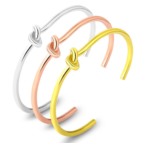 Bracelet en acier titane de couleur unie de style simple de base