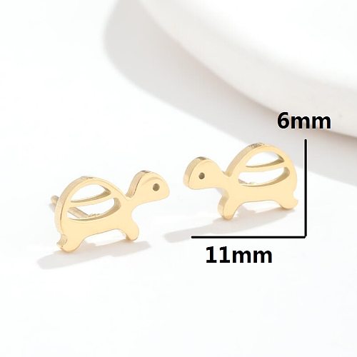 Fashion Tortoise Stainless Steel  Plating Ear Studs 1 Pair