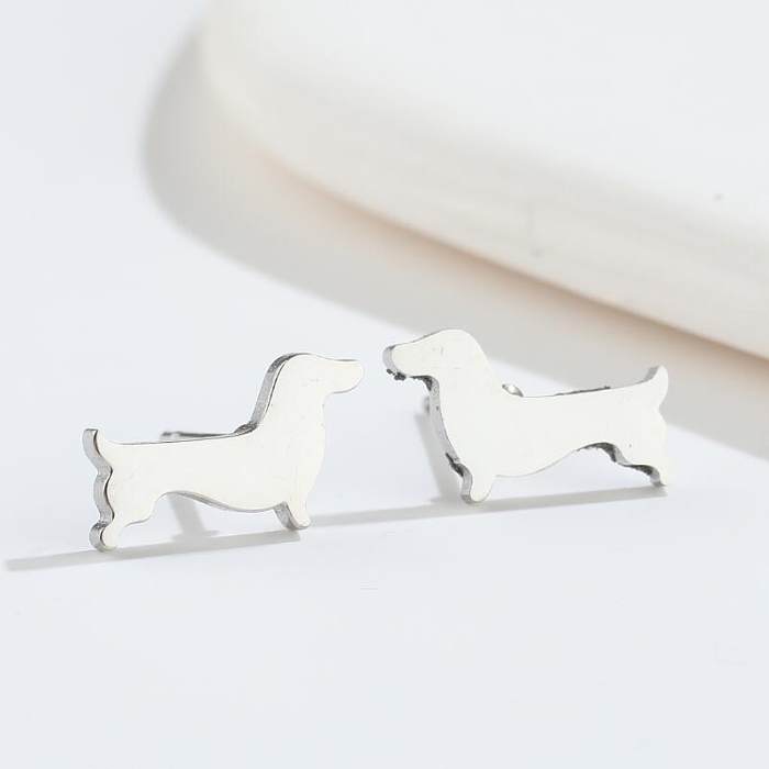 1 Pair Simple Style Animal Stainless Steel Ear Studs