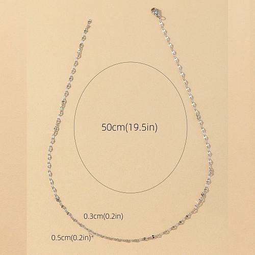 Elegant Solid Color Stainless Steel  Plating Necklace