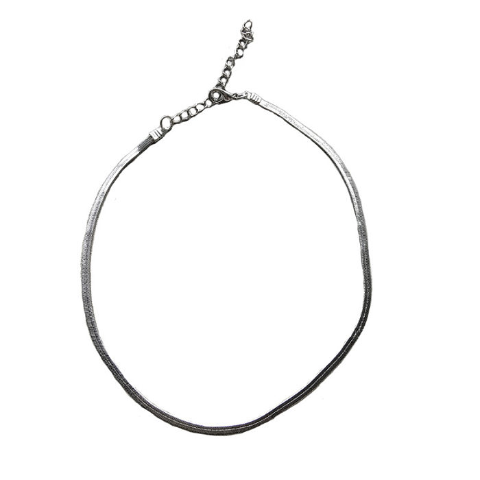 Fashion Solid Color Stainless Steel Necklace 1 Piece