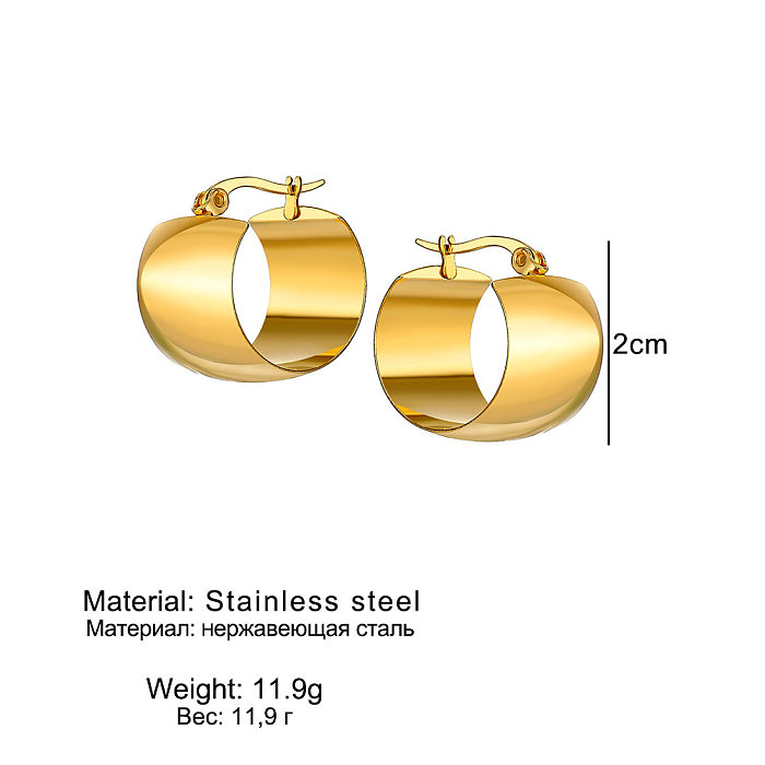 1 Pair Basic Geometric Plating Stainless Steel  Earrings